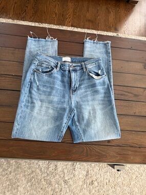 Oliver Logan Crosby Relaxed Taper Jeans Size 27 Mid Rise Sustainable Denim